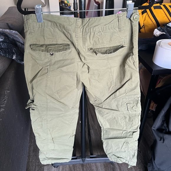 Blossom & Clover Olive Green Cargo Pants, Size 4 - Picture 2 of 3